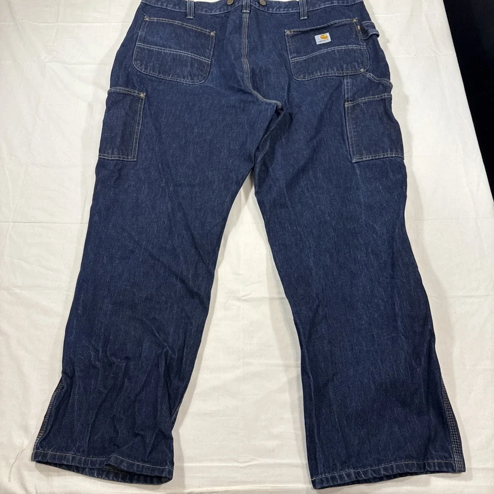 Carhartt Double Knee Rugged Flex Relaxed Fit Logger 103890-l10 Denim  42 x 30